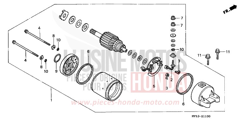 ANLASSER von CB1300 Super Bold'or ABS TASMANIA GREEN ME (G142) von 1994